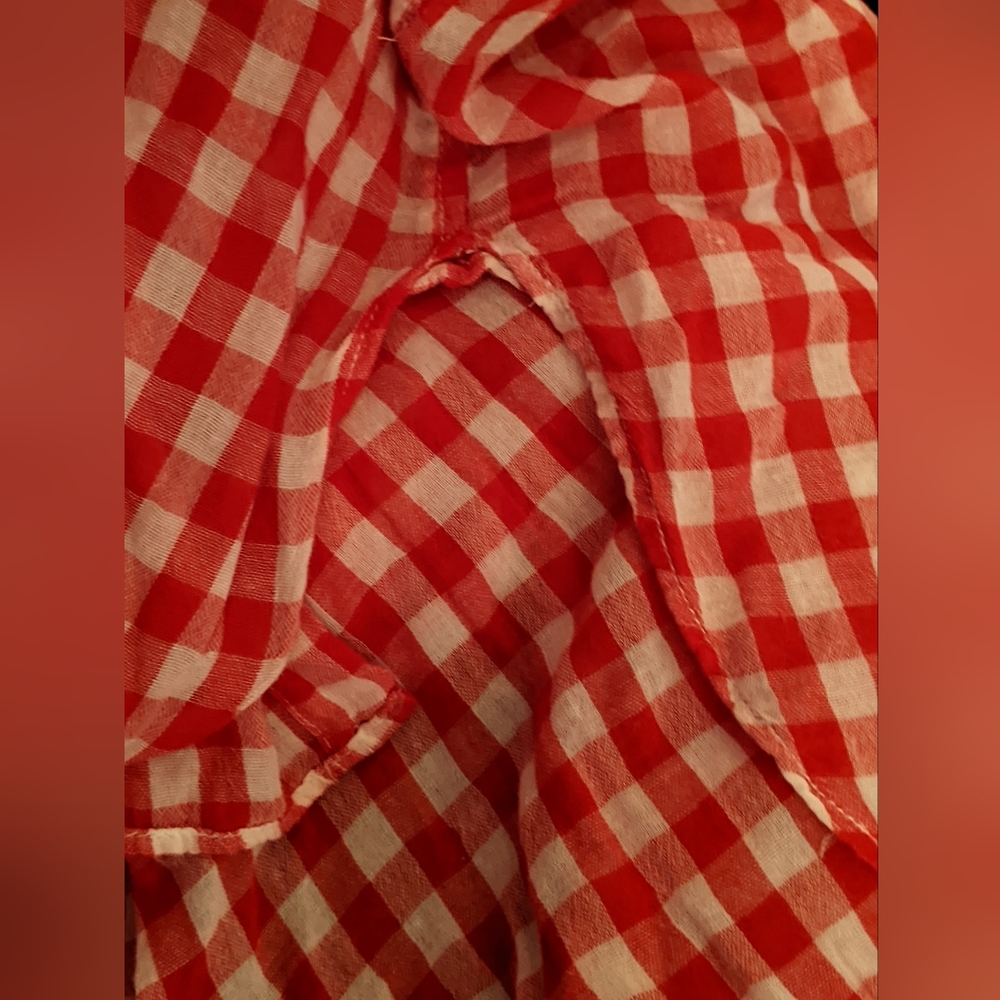Ralph Lauren Red checkered blouse, sz S
